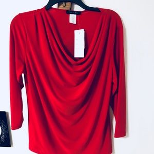 3/4 sleeve red top